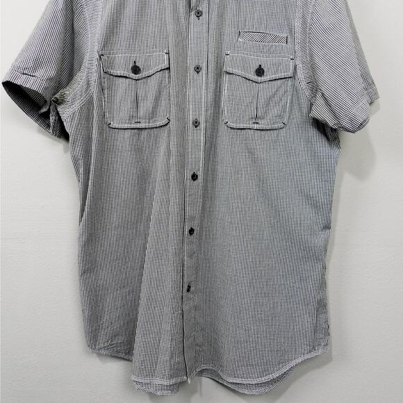 Howe Utility Shirt Size L Micro Check‎ Western Retro Rockabilly Casual Gingham - Picture 9 of 13